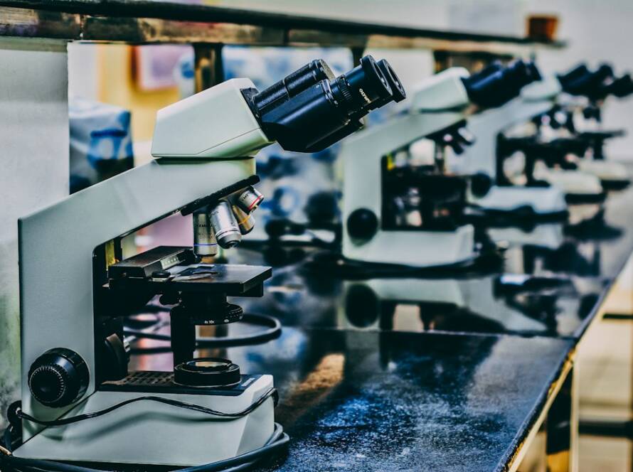 Microscope used in liposome absorption research