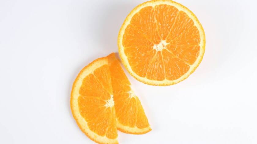 Sliced oranges, a natural source of vitamin C