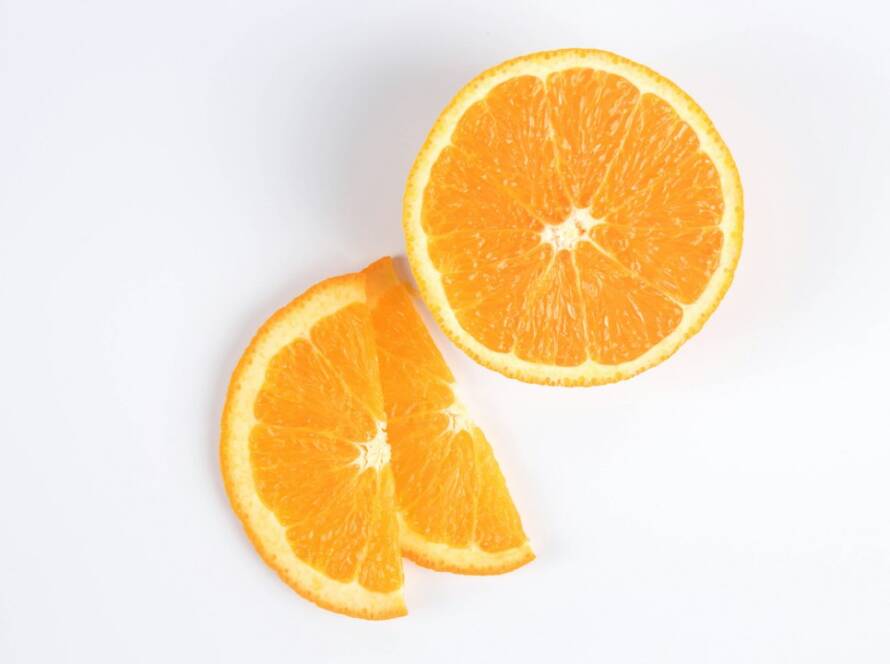 Sliced oranges, a natural source of vitamin C