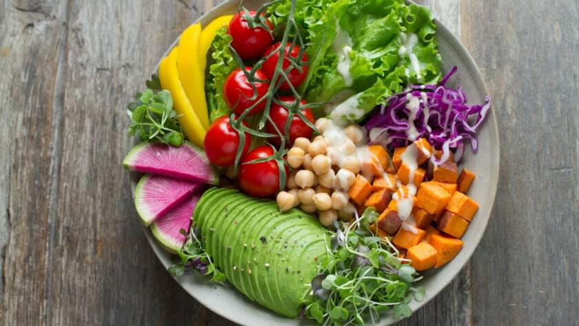 Vegan bowl; vegans need a reliable vitamin B12 source