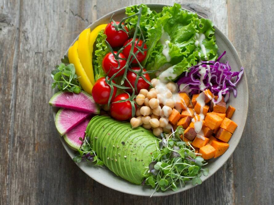 Vegan bowl; vegans need a reliable vitamin B12 source