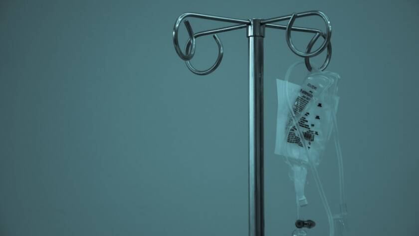 IV drip bag used for intravenous vitamin C