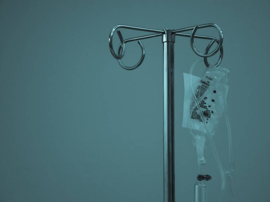 IV drip bag used for intravenous vitamin C